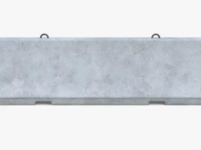 Jersey Concrete Barrier Low-poly 3D model