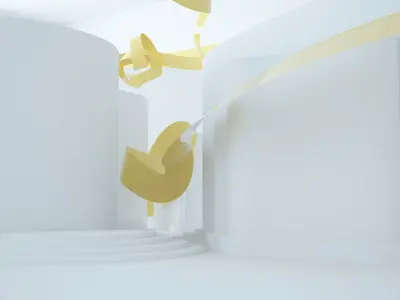 Abstract scene with strap 3D model