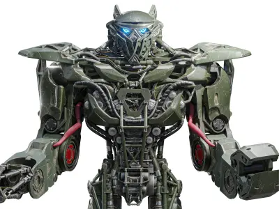 3D model Photorealistic Robot Soldier Character blender  3D model