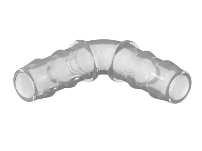 Transparent Irrigation Pipe L Joint 3D model