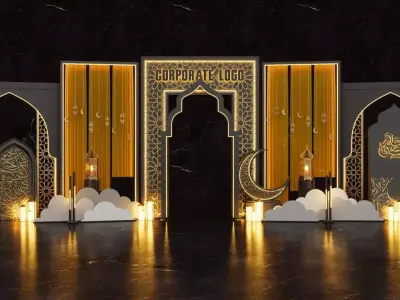 Corporate Ramadan Event Gate Theme 3D model