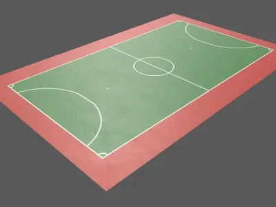 PBR Multi Sports Game Court Floor Low-poly 3D model