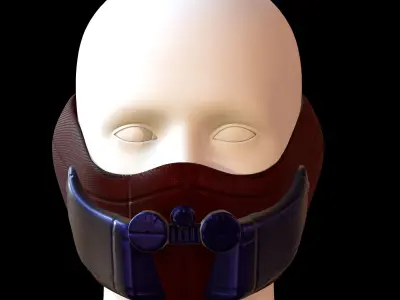 Gas mask helmet 3d model scifi Low-poly  Low-poly 3D model 265