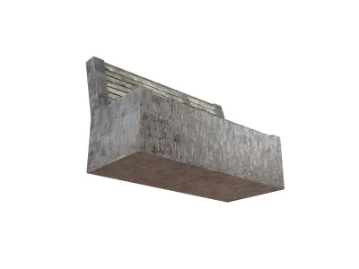 Modern Outdoor Bench v2 002 Low-poly 3D model