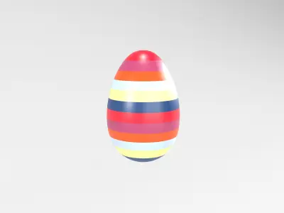 Easter Egg v1 Pack 01 Low-poly 3D model