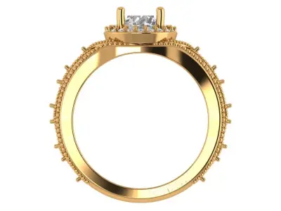 Round Engagement Ring 3D print model purchase