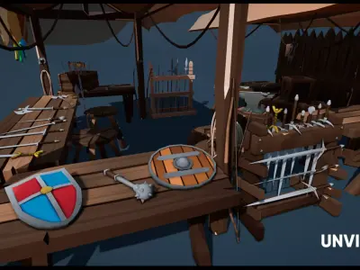 BlackSmith Kitbashing Low-poly 3D model