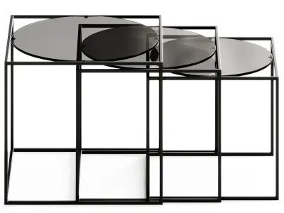 Roche Bobois G3 Square metal coffee table 3D model