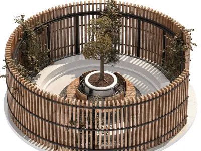 Wooden Garden Pod 02 3D model