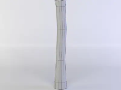 Fence segment pole Low-poly 3D model