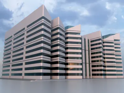 Modern Building Concept V301 3D model