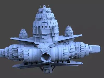 Star Freighter Base Ship design 3 3D model