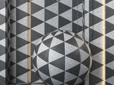 4K Terrazzo Diamond Floor Textures  - Seamless PBR - 5 Patterns Texture