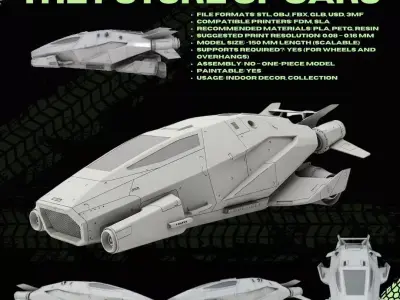 Futuristic Spacecraft  3D print model