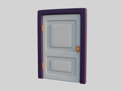 Cartoon Door 6a 3D model