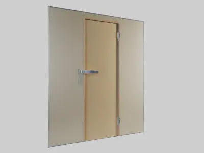 Laminated door model Low-poly 3D model