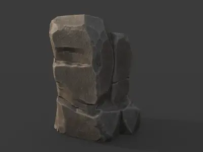Cliff Rock Game Ready Prop Low-poly 3D model