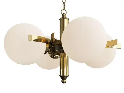 Hand Blown Opaline Glass Chandeliers Low-poly 3D model