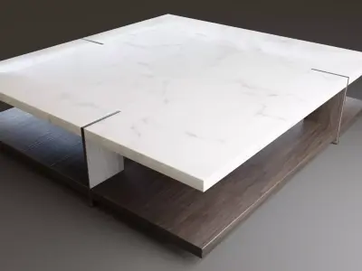 Designer Coffee Table Marble 2 3D model