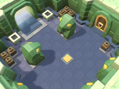 Snake Temple - Proto Series Low-poly 3D model