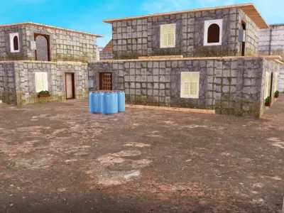 Abandoned City Environment - FPS Unity3D Game Ready Map Low-poly 3D model