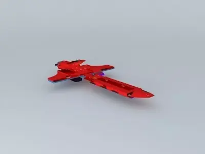 BFS Ra T121  Battle Fortress Class Spaceship Free 3D model