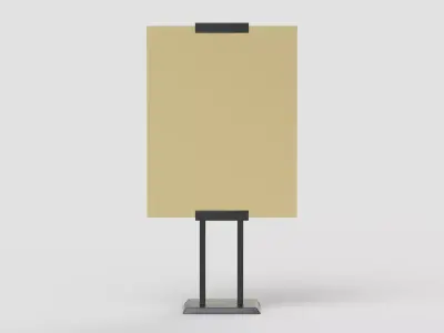  Blank bus stop billboard Mockup in empty street in city 3D model