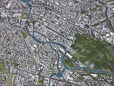 Berlin Low-poly 3D model