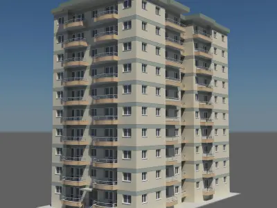 Apartment 10 Floors 3D model
