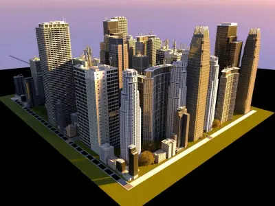 CITY STREET-City medium size 3D model