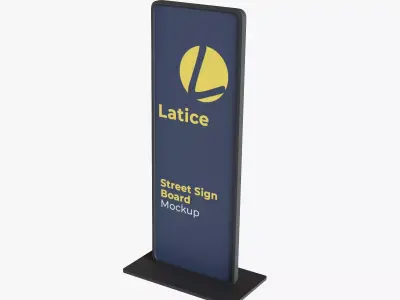 LED Citylight Stand Low-poly 3D model