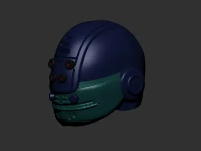 helmet high poly sculpt 3d printable ver 7 3D model 3D model 139