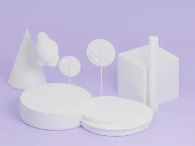 Tree Stage Includes Lighting Setup 3D model