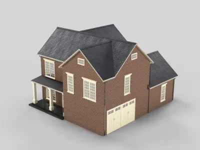British House Design 03T4 Low-poly 3D model