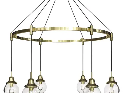 ROSE CITY 6 LIGHT CHANDELIER Low-poly 3D model