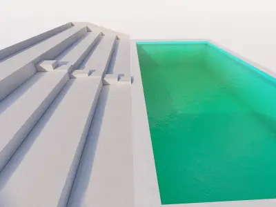 Swimming pool-stadium pool 3D model