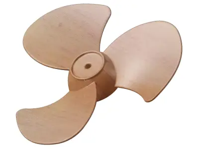 Wooden Fan Blade Toy 3D model