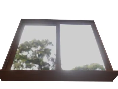 Rail window lowpoly Free low-poly 3D model