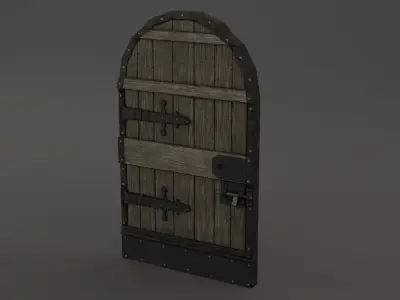 Medieval Door Prison Dungeon Cell 3D Model Low-poly 3D model