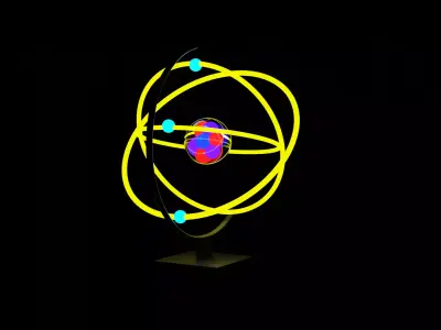 atomic animated project 3D model