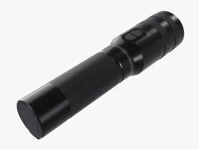 LED flashlight rechargeable 01 3D model