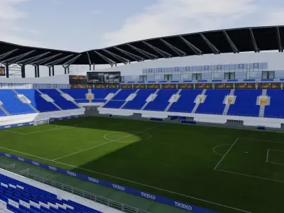 Ghelamco Arena Arteveldestadion Ghent Belgium Low-poly 3D model