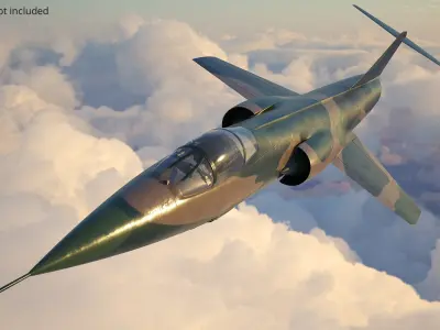 Flying Supersonic Recon Jet Camo Green Simplified 