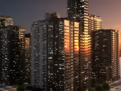 City Block Type B14 3D model