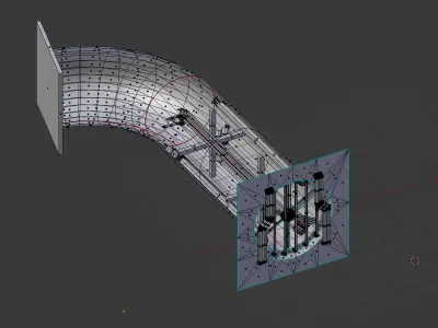 Fan Shaft PBR model Low-poly 3D model