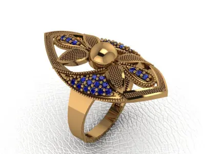 ring 8 piece drawing 3d rihone drawing ring rings ring models 3D print model