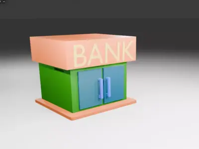 3D model of bank 3D model