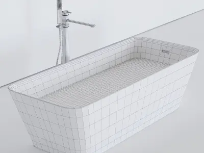 Disenia Equal Bathtub Low-poly 3D model