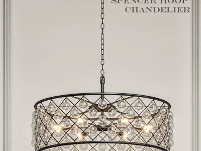 SPENCER HOOP CHANDELIER 2 3D model