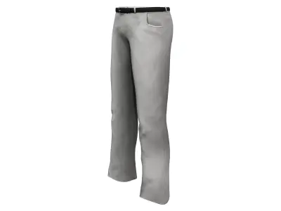 Men Gray Casual Pants Low-poly 3D model